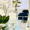 Avenue Bowl with White Phalaenopsis Orchids