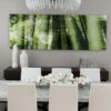 36″ Casa Moderna Glass Plate Planter with white Phalaenopsis orchids